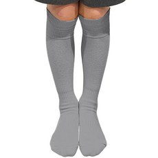 COUVER 청소년 아동용 운동용 무릎 높이 테리 쿠션 야구 소프트볼 멀티 스포츠 양말 하늘색 미디엄 253679, 연회색