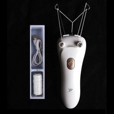 臉部除毛器 電動挽面器 溫和除毛 操作簡單, 拔毛器+充電綫 棉綫 説明書