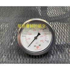 埋入式白鐵充油壓力計 60MM*1/4PT, 1個, 10KG