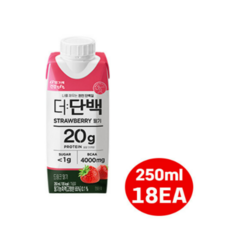 빙그레 더단백 드링크 딸기 마시는 단백질 보충제 18개, 250ml