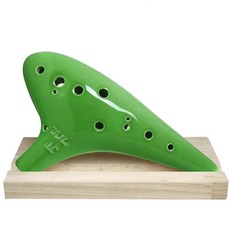 陶笛12孔 中音C調 六孔陶笛 初學者入門 十二孔AC六孔陶塤 專業演奏樂器, 【初學旗艦款】綠色, 1個