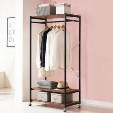 키모 스틸 수납 행거 와이드 일반형, 블랙