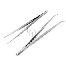 EVERYBO 일반 핀셋 후크형 세밀한작업 미용핀셋, 일자형