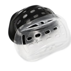 구름 헬멧 턱 받침대 오토바이헬멧턱보호대, 블랙