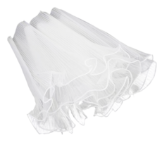 皺摺花束浪花紗, 白色浪花紗, 1個