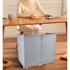 AutoGo 4면 전기 스토브 파티션히터 사무실 발난로, 그레이