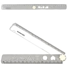 접이식 자 30cm 도형 물결 직선 필통사이즈/접이식자 플라스틱자 문구자, 1개