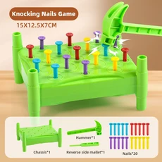 어린이 네일 해머 게임 장난감 - 미세 운동 능력 집중력 및 손과 눈의 협응력을 위한 부모-자녀 상호작 타, 01 A
