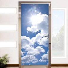 아트박스/꾸밈 eh283-빛나는하늘구름_현관문시트지, 상세 설명 참조