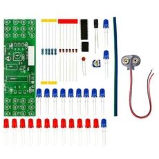 호환 DIY 전자 키트 LED 아날로그 알람 빛 듀얼 컬러 조명 PCB 보드 연습 납땜 프로젝트 DC9-12V, 01 DIY KIT