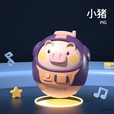 不倒翁玩具 兒童玩具 搖鈴 可愛動物造型, 小豬不倒翁（袋裝）, 1個