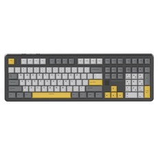에이재즈 AK108 RGB 3모드 유무선 기계식 키보드, 그레이 + 옐로, 리치축, 제조사축 그레이 + 옐로, 리치축, 제조사축
