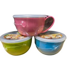 大容量 1.1L 雙層隔熱泡麵碗, 1個, 1L雙層隔熱碗, 顏色隨機出貨
