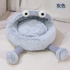 長毛絨貓窩 可拆洗 冬天 寵物墊, 1個, 灰色