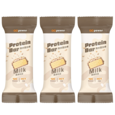 GOpower 脆米蛋白棒 果果乳加口味 12G蛋白質 MCT, 3盒, 40g