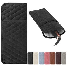 WRORUNER 내열성 헤어 툴 오거나이저 백 휴대용 여행 보관 커버 파우치 헤어 스트레이트너 컬링 아이언 고데기 및 핫 스타일링 도구용(35.1 x 14cm(13.8, WRORUNER 내열성 헤어 툴 오거나이저 백, 휴대용