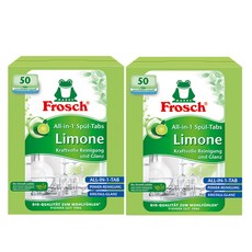 프로쉬 그린레몬 올인원 식기세척용 타블렛 50p, 식세기세제 그린레몬 미니 2개