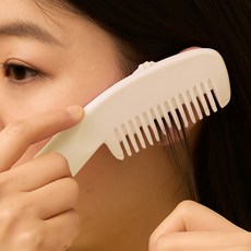 유니아트 셀프 헤어 앞머리 미용 컷팅 빗, 1개, 화이트