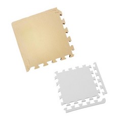 新生活家 2cm厚防護巧拼地墊-莫蘭迪五色任選32x32x2cm (48片)隨貨贈嬰兒中性洗衣精1000ml, 1個, 莫蘭迪奶茶+莫蘭迪灰(共48片)