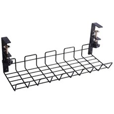 桌下收納架 免釘桌下置物架 電線收納架 延長線收納架 台灣出貨, 黑