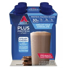 ATKINS 無麩質低糖巧克力牛奶蛋白飲, 4入, 325ml