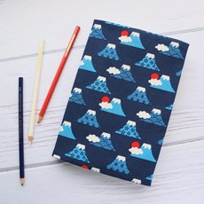 【富士山】書衣 書套 可調式 布書衣，文青風保護套，書籍防塵耐磨，閱讀好夥伴, 1個, A6