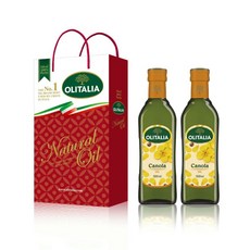 OLITALIA 奧利塔 義大利進口 芥花油, 1個, （雙入）500ml禮盒【店取最多2組】,超商/店到店：限重5kg
