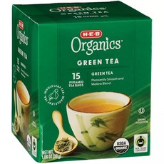 HEB H‑E‑B Organics 그린 피라미드 티백 2박스, 30g