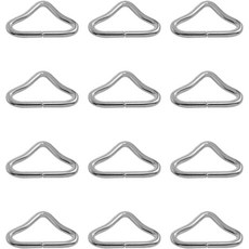 12PCS 스테인리스 트램펄린 삼각 링 버클 V-링 교체 부품 가방 매트 프로세스 실버