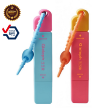 [안전인증] 제니로이드 투 헤드 디자인 휴대용 강력 얼룩제거 펜, 1개, 드렁크레드+핑크&아이스