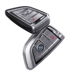 칸탐 BMW 키 케이스 투명 스마트키 키홀더 호환상품, B타입:투명+투명블랙