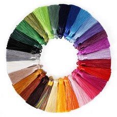 매직자수 태슬 [3149]/ 실 키링재료 노리개 악세사리부자재 마크라메 가방고리, 11.마젠타, 1개