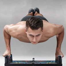 팔굽혀펴기 접이식 푸쉬업보드 자세별 홈트레이닝 49834ea 1(PC), onesize, 블랙