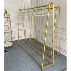 골드 의류 행거 옷걸이 매장 고급 드레스 진열대 철제 고급, 길이 120x높이 150cm
