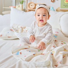 베베누보 양면 블랭킷 아기이불 신생아담요, 꽁꼼이