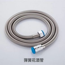 304不鏽鋼淋浴軟管浴室熱水器彈簧花灑管花灑連接管加長加長防爆, 1.5米不鏽鋼彈簧管:如圖, 1cm