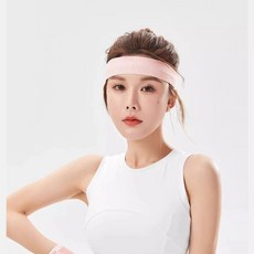 투니스 여성 심플 단색 스포츠 땀흡수 빠른건조 고탄력 미끄럼방지 헤어밴드, 핑크*2