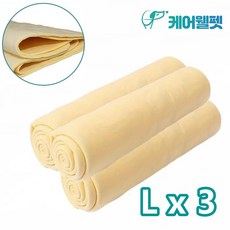 케어웰펫 더 두꺼워진 강아지 펫타올 애견 습식 목욕수건 라지사이즈, 3개, 노랑