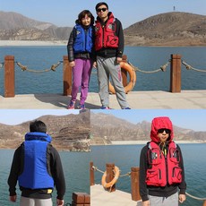 PROTACKLE 救生衣 釣魚馬甲 海釣 浮潛 游泳救生衣, L-紅色