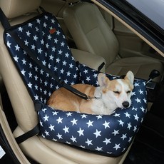 車載寵物外出安全座椅, 1個, 藏青白星(全拆洗)