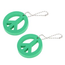 shangren 팩 2 요트 보트 낚시 플로팅 키 체인 열쇠 고리 키 플로트 물 부표 및 스테인레스 스틸 볼 체인, EVA, 녹색, 1개