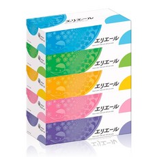 【日本大王】elleair柔膚抽取式面紙180抽 抽取式面紙 單盒販售 單盒面紙 日本進口, 1個, 單盒180抽, 180個裝