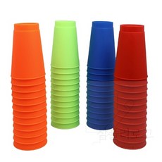 심플리로그 스포츠용 스택킹컵 12입 스포츠스태킹컵세트, 레드, 1세트