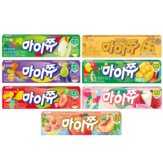 크라운 마이쮸 스틱 44g 7종(사과+포도+딸기+써니피치+애플망고+핑크리치+골드파인애플) 각1개씩