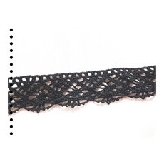블랙 토션 레이스 18mm 의류 소품 악세사리 장식, 3마한셋, 1개
