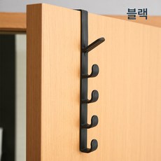 고정식 공간 절약형 도어 후크 벽걸이 행거 캐비닛 휴대용 행거 심플하고 강력한 선반 행거, 검은색, 하나