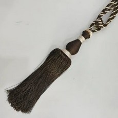 빈티지 세련되고 창의적인 커튼 밴딩 끈 걸이 볼 멀티 태슬 술 걸이 볼 커튼 버클 거실 침실, 깊은 커피, 3조세트(송고리), 1개