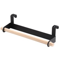 싱크대 문틈 키친타올 수건 철제 걸이 주방걸이대 키친타올거치대 주방선반걸이 다용도걸이 키친타올훅, 1개, 블랙