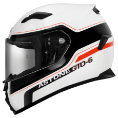 ASTONE GTO6 彩繪款 YC3 全罩式安全帽 藍芽耳機溝 眼鏡溝 騎士必備 ECE22.06 秋冬新款全罩式, 白色, 2XL