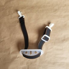 STONE 石頭牌 318 (4點式) 工程帽內襯 AX內襯 工地安全帽替換內裡, 1個, 編織帶夾扣（鬆緊帶）, 黑